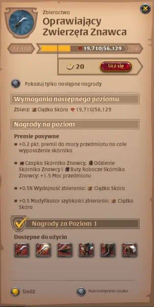Poradnik zbieractwo skory w Albion Online