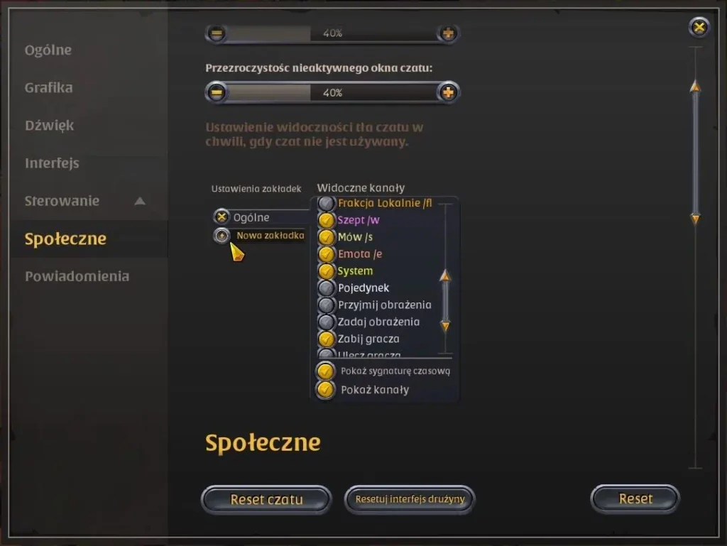 kasowanie zakladek czatu