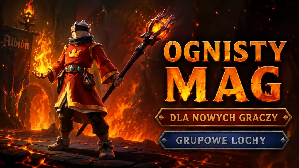 Ognisty Mag w królewskiej szacie z Wielkim Ognistym Kosturem – build PvE na grupowe lochy w Albion Online